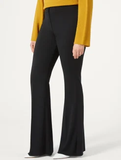 Online Marina Rinaldi Flared cady trousers BLACK