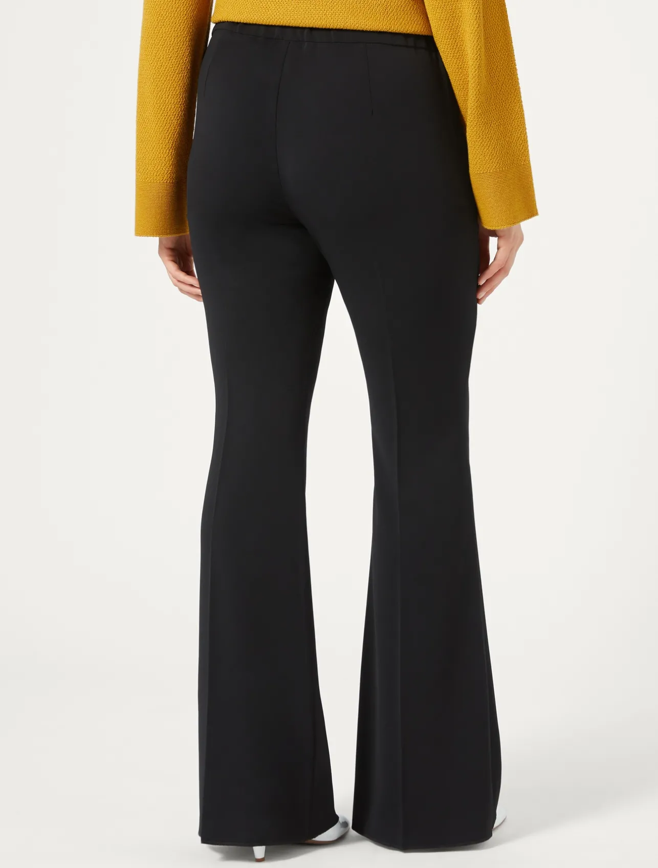 Online Marina Rinaldi Flared cady trousers BLACK