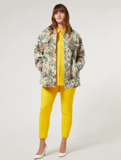 Clearance Marina Rinaldi Floral jacquard jacket PALEYELLOW