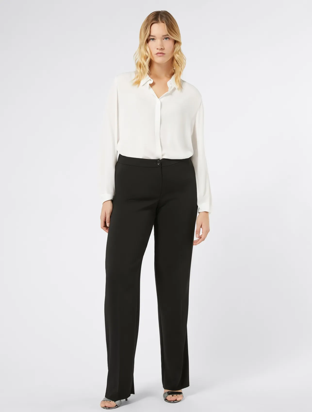 Online Marina Rinaldi Fluid cady trousers BLACK