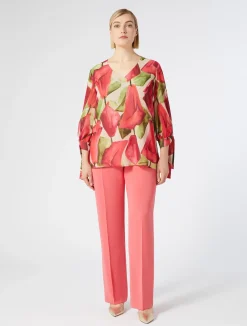 Sale Marina Rinaldi Fluid cady trousers CORAL