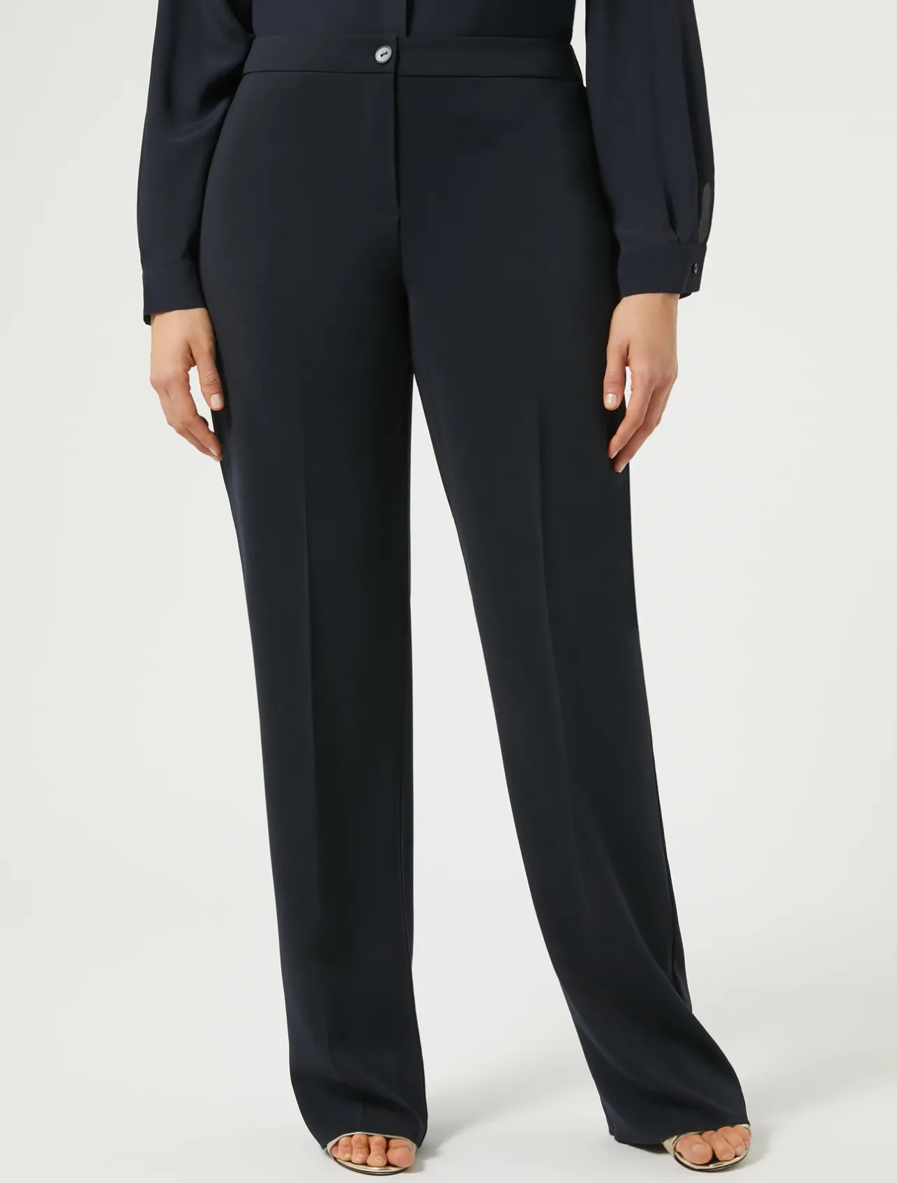Outlet Marina Rinaldi Fluid cady trousers ULTRAMARINE