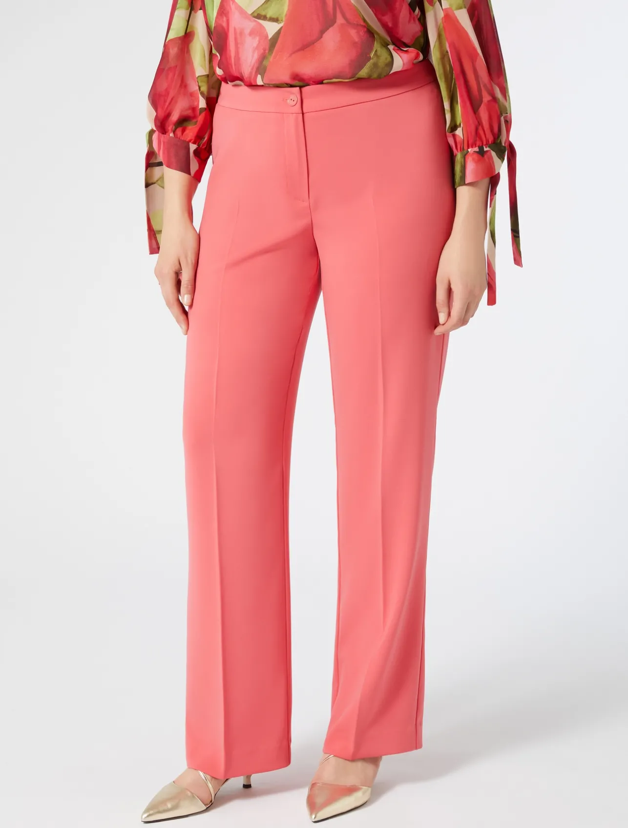 Sale Marina Rinaldi Fluid cady trousers CORAL