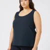 New Marina Rinaldi Fluid fabric top ULTRAMARINE
