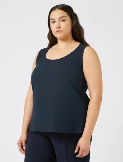New Marina Rinaldi Fluid fabric top ULTRAMARINE