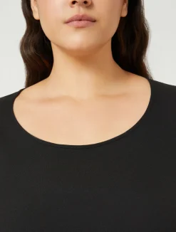 Best Marina Rinaldi Fluid fabric top BLACK