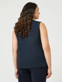 New Marina Rinaldi Fluid fabric top ULTRAMARINE