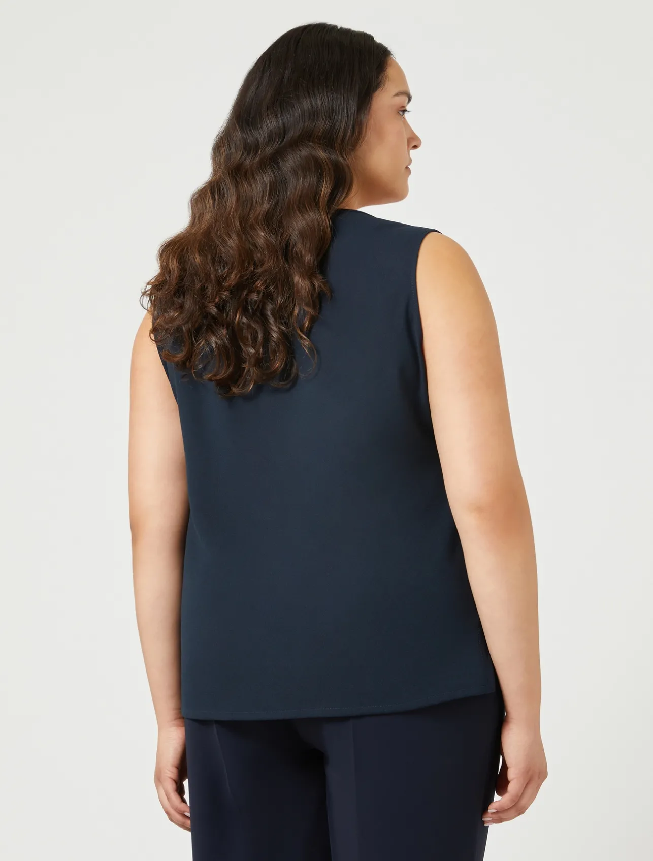 New Marina Rinaldi Fluid fabric top ULTRAMARINE