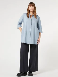 New Marina Rinaldi Fluid gabardine trousers MIDNIGHTBLUE