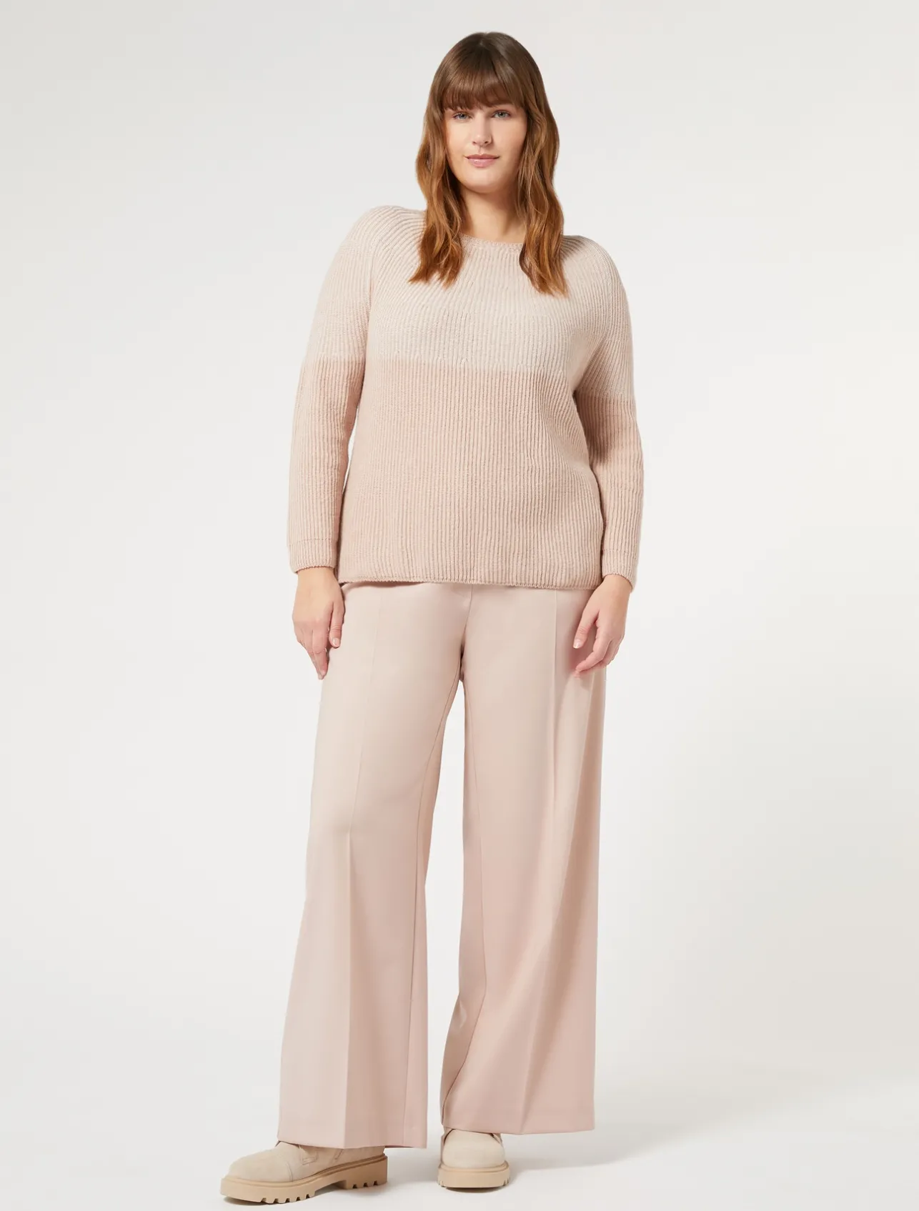 New Marina Rinaldi Fluid gabardine trousers PINK