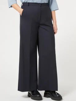 New Marina Rinaldi Fluid gabardine trousers MIDNIGHTBLUE