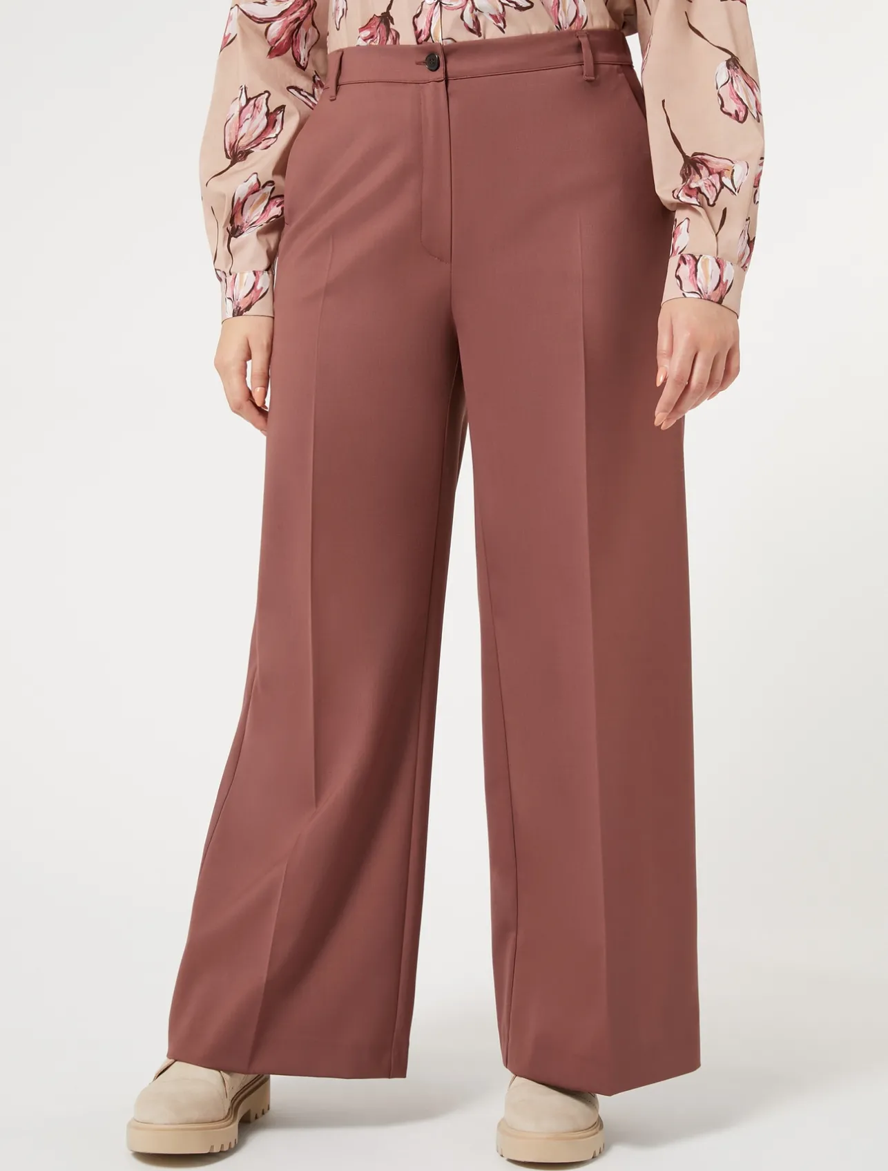 Hot Marina Rinaldi Fluid gabardine trousers FARD