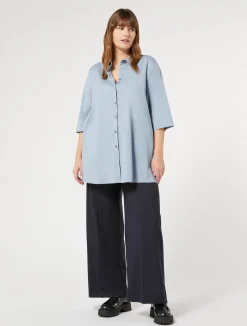 New Marina Rinaldi Fluid gabardine trousers MIDNIGHTBLUE