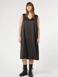 Best Marina Rinaldi Fluid satin dress BLACK