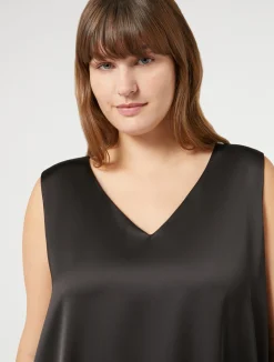 Best Marina Rinaldi Fluid satin dress BLACK