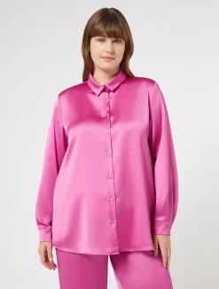 Best Marina Rinaldi Fluid satin shirt ANTIQUEROSE