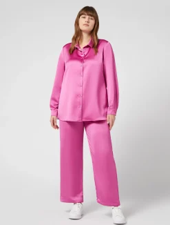 Best Marina Rinaldi Fluid satin shirt ANTIQUEROSE