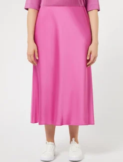 Hot Marina Rinaldi Fluid satin skirt ANTIQUEROSE