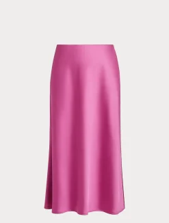 Hot Marina Rinaldi Fluid satin skirt ANTIQUEROSE