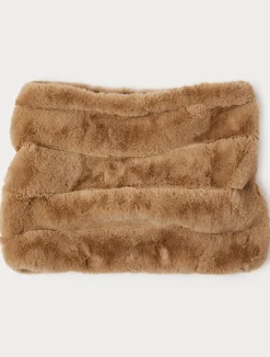 Sale Marina Rinaldi Fur-effect collar CAMEL