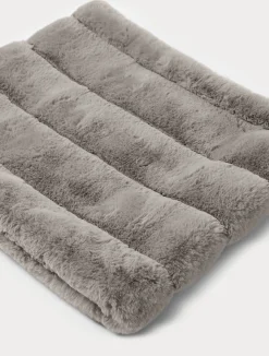 Clearance Marina Rinaldi Fur-effect collar MEDIUMGREY