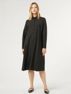 Outlet Marina Rinaldi Gabardine shirt dress BLACK