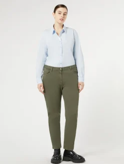 Online Marina Rinaldi Gabardine trousers MOSSGREEN