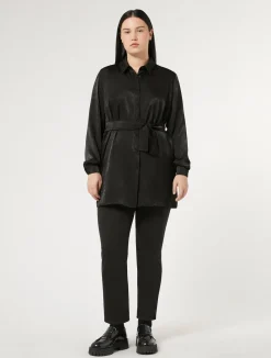 Outlet Marina Rinaldi Gabardine trousers BLACK