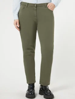 Online Marina Rinaldi Gabardine trousers MOSSGREEN