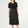 Clearance Marina Rinaldi Gabardine wool skirt BLACK