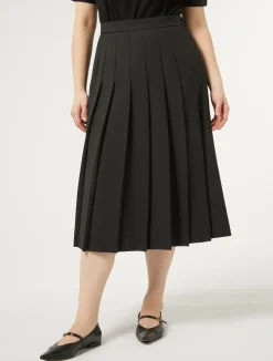 Clearance Marina Rinaldi Gabardine wool skirt BLACK