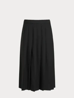 Clearance Marina Rinaldi Gabardine wool skirt BLACK