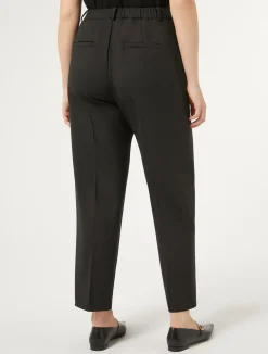 Online Marina Rinaldi Gabardine wool trousers BLACK