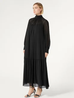 Fashion Marina Rinaldi Georgette dress BLACK