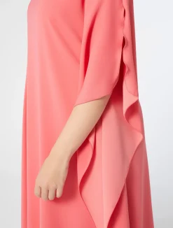 Fashion Marina Rinaldi Georgette dress CORAL