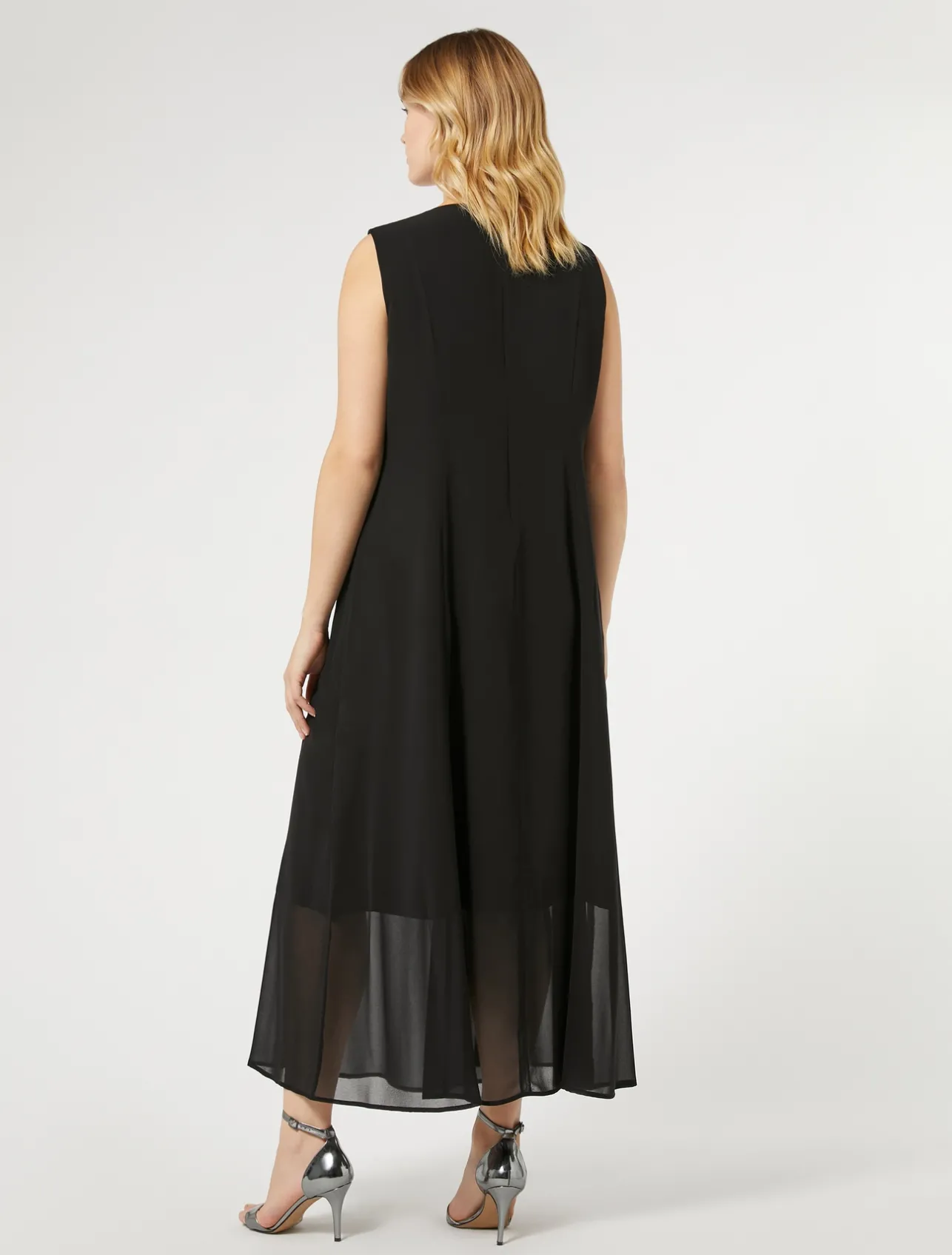 Online Marina Rinaldi Georgette dress BLACK