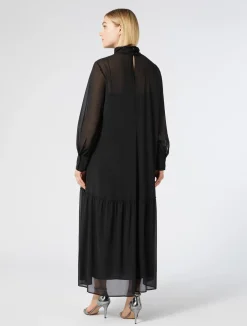 Fashion Marina Rinaldi Georgette dress BLACK