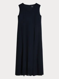 Outlet Marina Rinaldi Georgette dress ULTRAMARINE