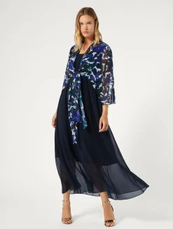 Outlet Marina Rinaldi Georgette dress ULTRAMARINE