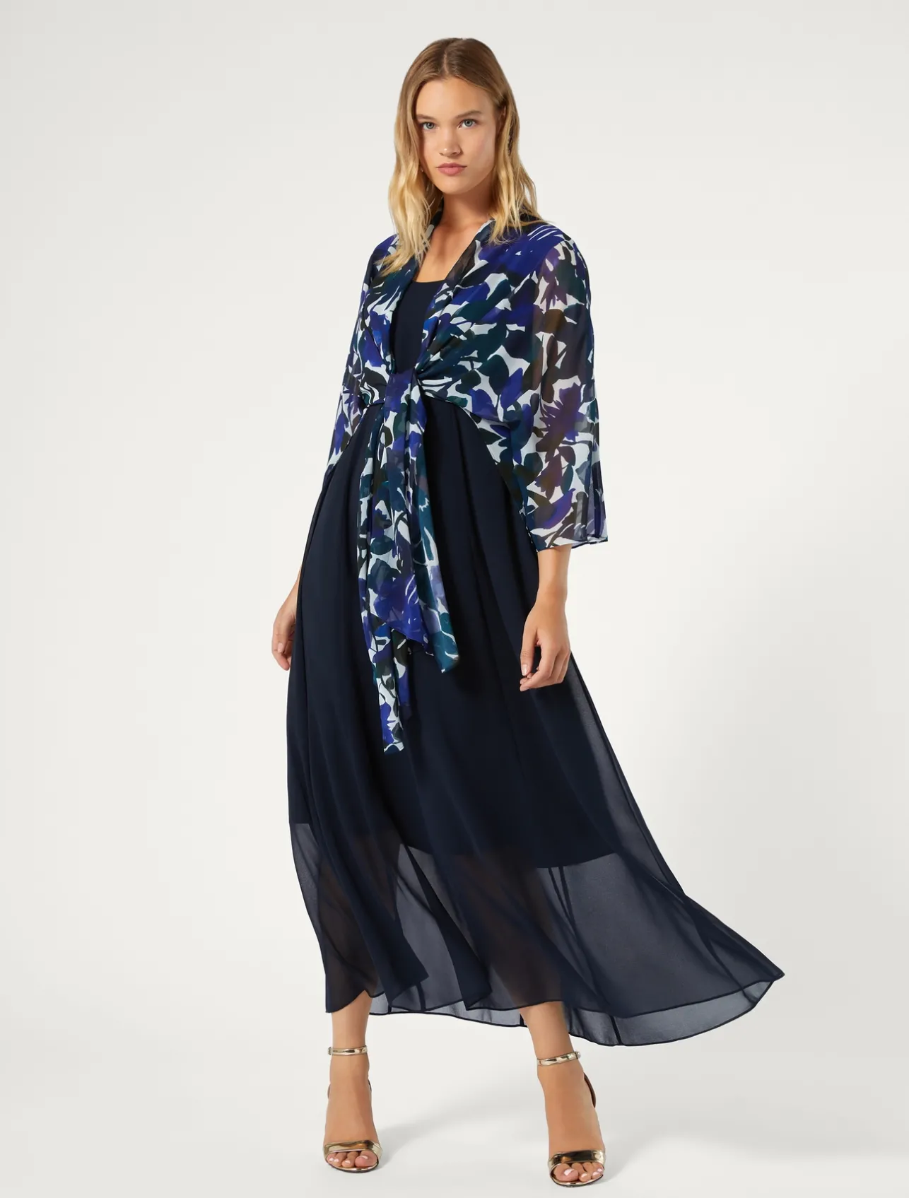 Outlet Marina Rinaldi Georgette dress ULTRAMARINE