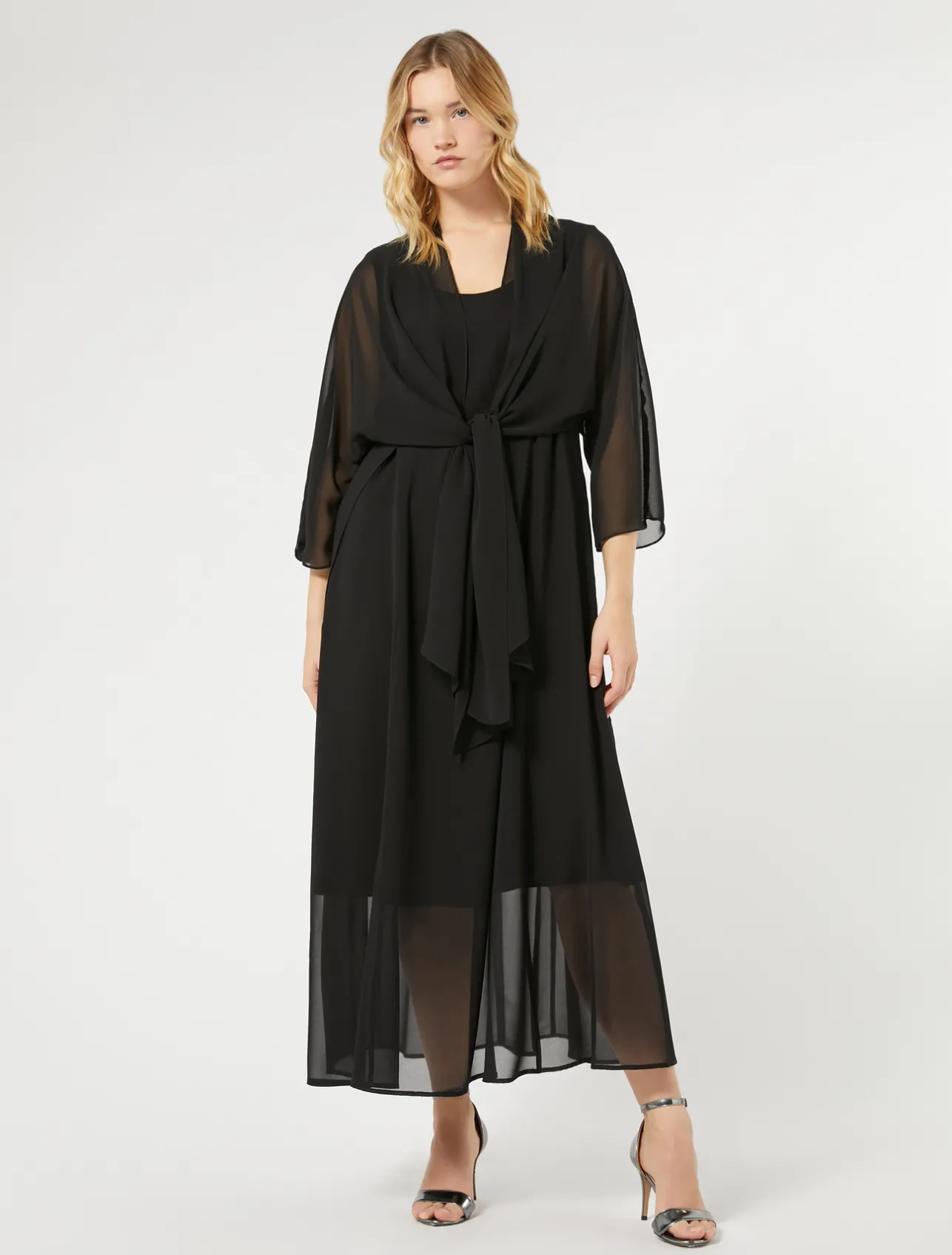 Online Marina Rinaldi Georgette dress BLACK