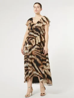 Fashion Marina Rinaldi Georgette dress BLACK