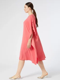 Fashion Marina Rinaldi Georgette dress CORAL