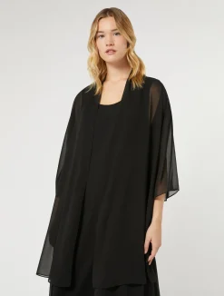 Fashion Marina Rinaldi Georgette shrug BLACK