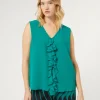 New Marina Rinaldi Georgette top JADE
