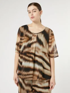 Discount Marina Rinaldi Georgette top BLACK