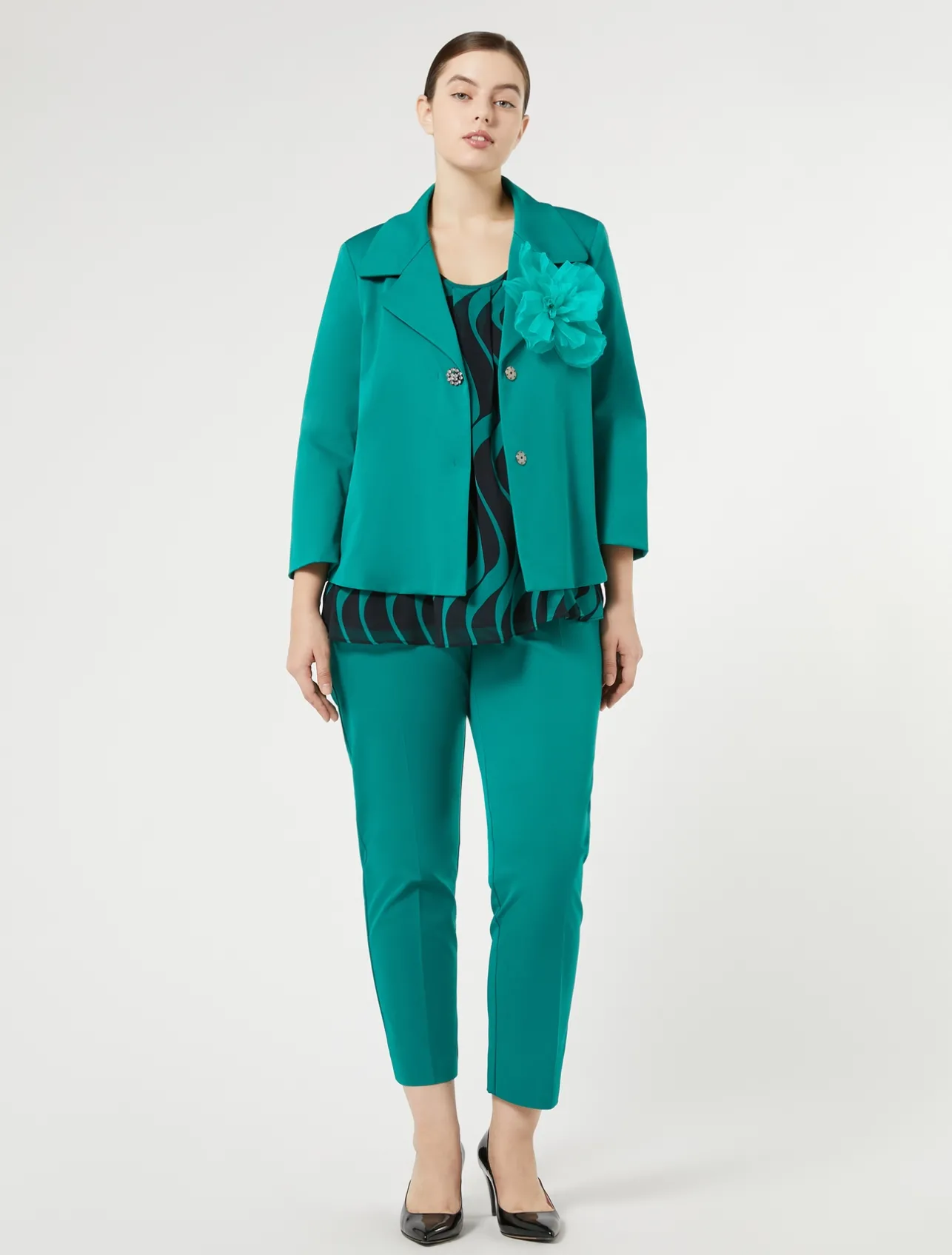 Best Marina Rinaldi Georgette top ULTRAMARINE