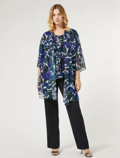 Best Marina Rinaldi Georgette top COFFEE