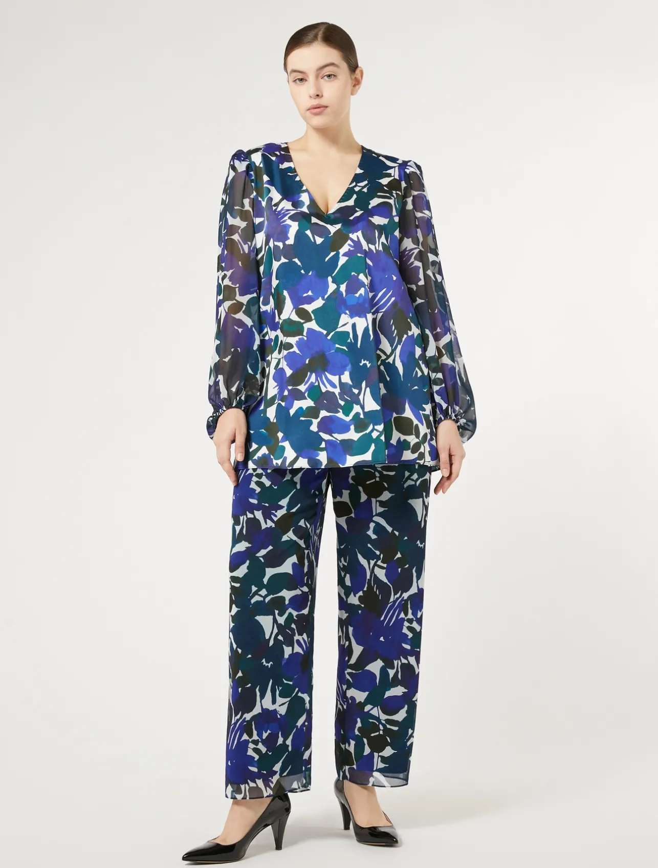 Hot Marina Rinaldi Georgette trousers COFFEE