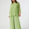 Online Marina Rinaldi Georgette trousers OLIVEGREEN